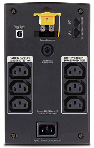 Back-UPS 950VA, 230V, AVR, IEC sockets