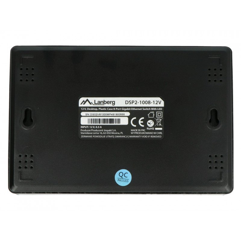 Lanberg unmanaged switch desktop DSP2-1008-12V 8*1GB Ethernet