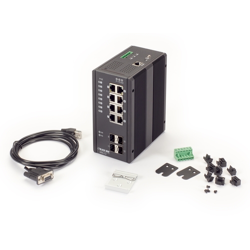 BlackBox managed Ethernet switch LIE1014A RJ45 ports 8, Fiber ports 4*SFP, 1Gbps