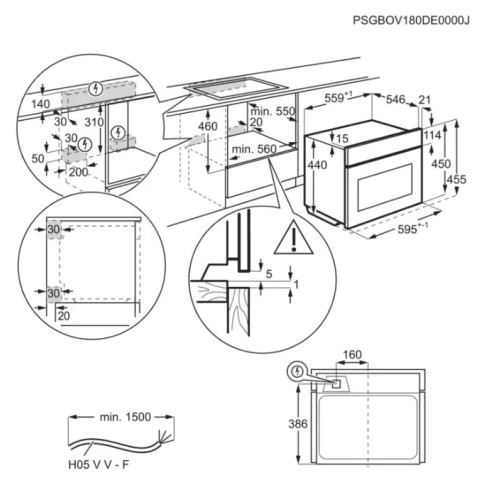 Kompakt-mikrolaineahi Electrolux, int, 42 l, 1000 W, valge