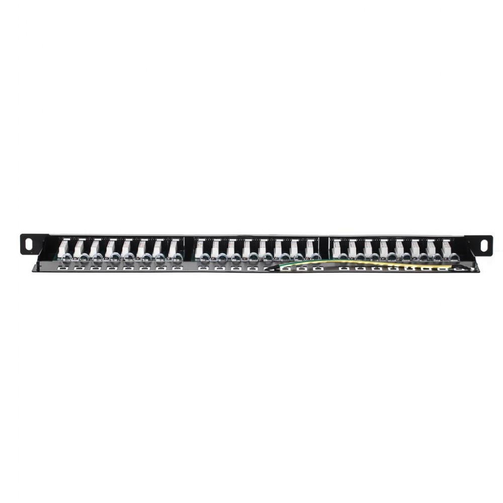 Netrack patch panel 19 24-ports cat. 5e UTP, 0,5U, with shelf