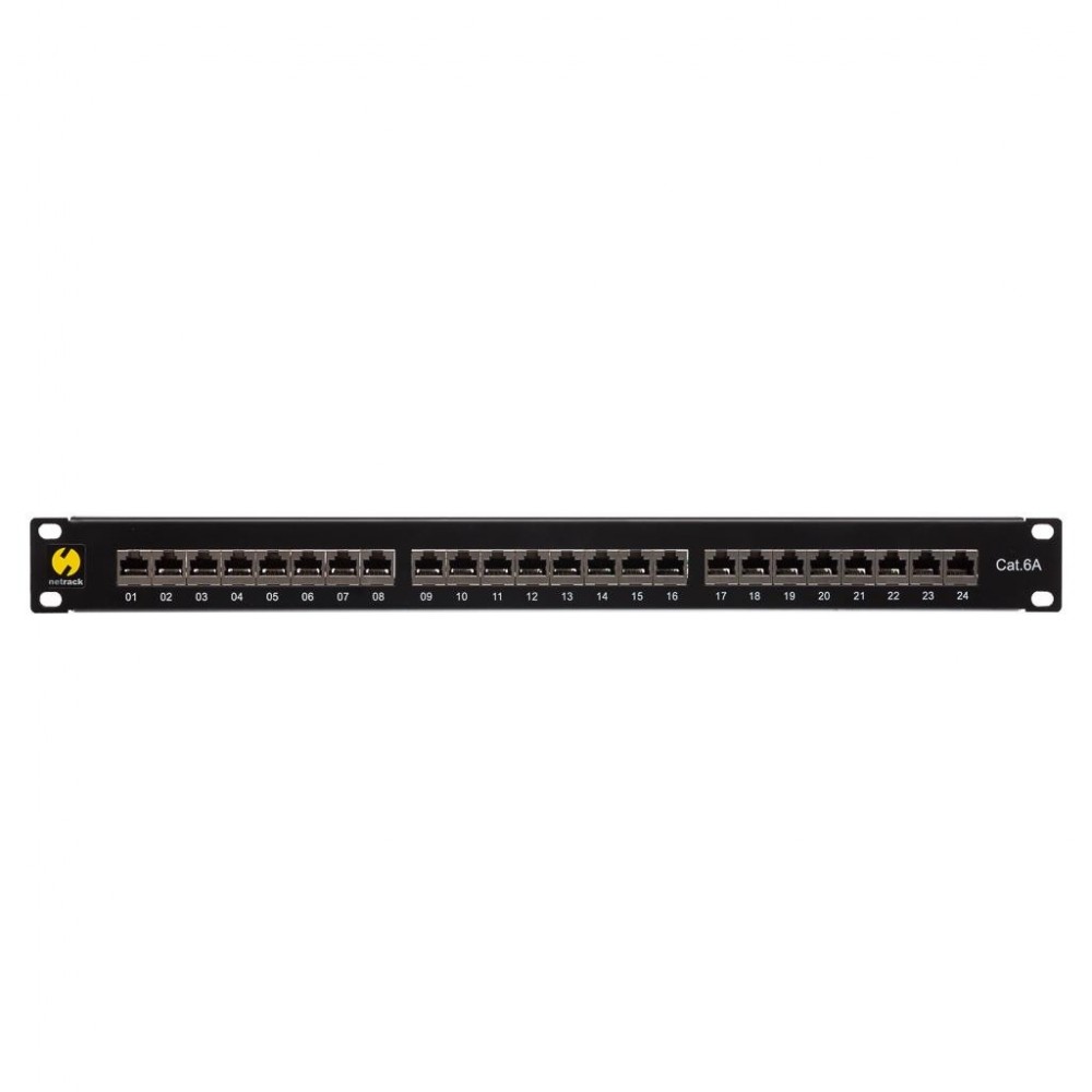 Netrack patch panel 19 24-ports cat. 6A FTP, with shelf