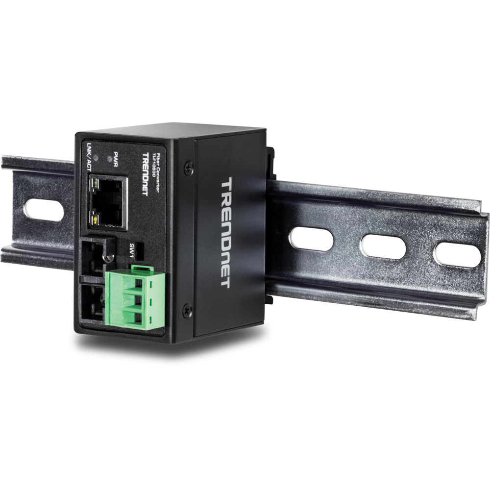 Hardened Industrial 100Base-FX Single-Mode SC fiber converter (30 km)