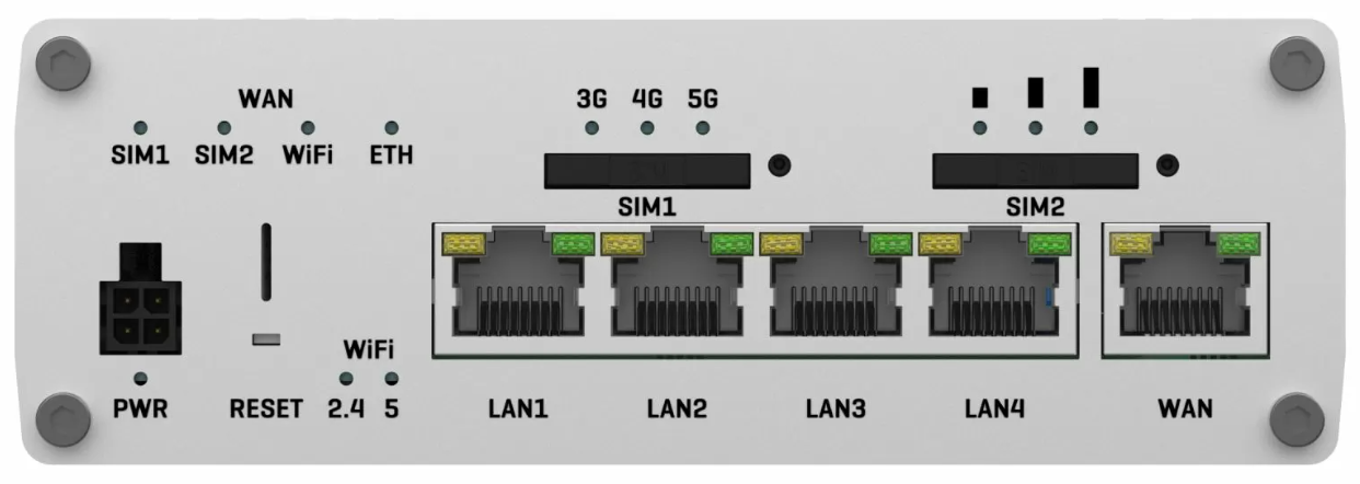 Teltonika industrial 5G router RUTX50, dual-SIM, 5*GEth, dual-band Wi-Fi