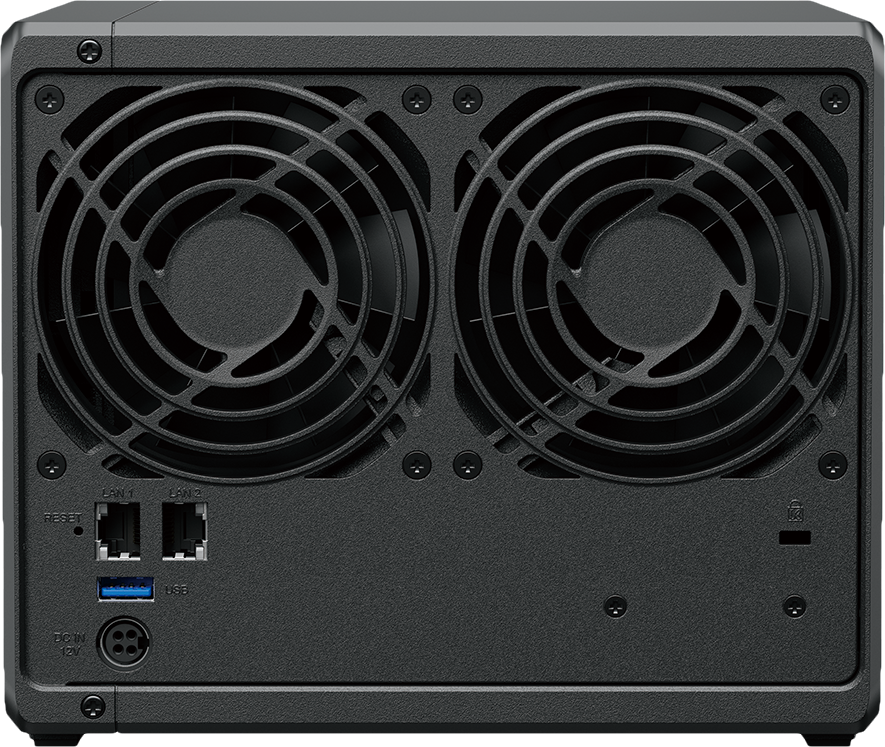 Synology rack NAS DS423+ J4125 2.7GHz, 2GB DDR4, RAID 0,1,5,6,10,Hybrid, 2*1GbE,2*USB3.2, system fan: 92mm * 92mm * 2pcs