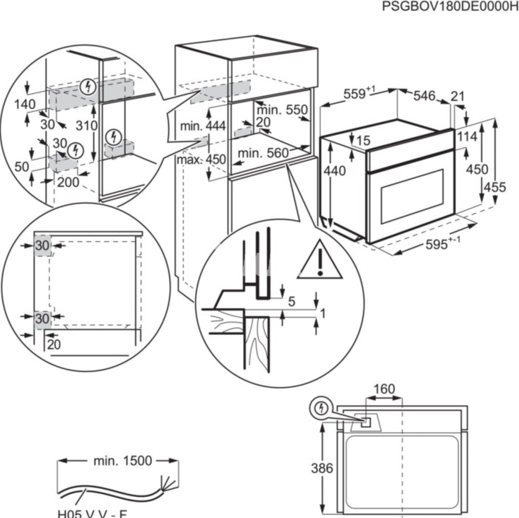 Kompakt mikro-kombiahi Electrolux, int, 43 l, 1000 W, must