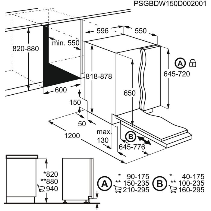 Nõudepesumasin Electrolux, integreeritav, 60 cm, 48 dB