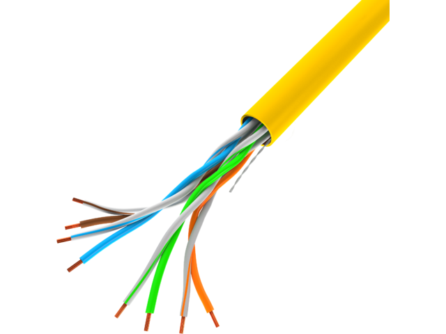 Lanberg LAN cable, UTP, 305m, solid, CCA, yellow