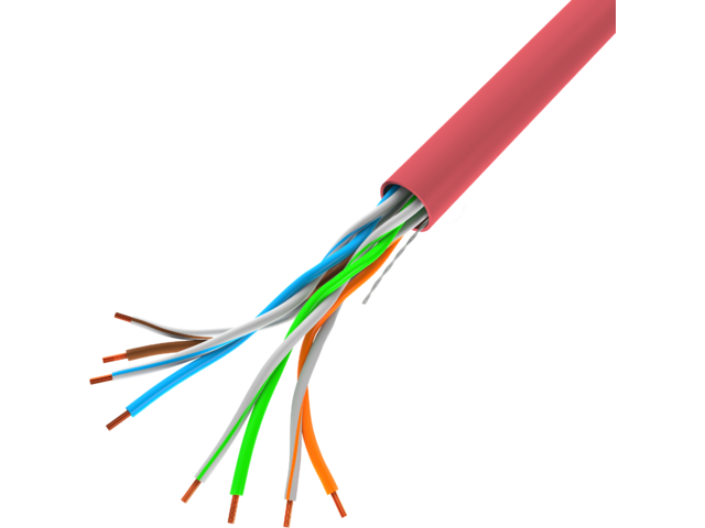 Lanberg LAN cable UTP cat.5e 305m red solid CU fluke