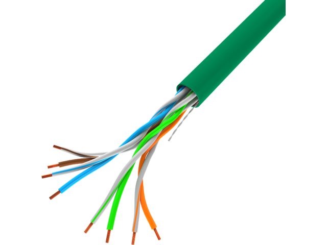 Lanberg LAN cable UTP cat.5e 305m green solid CU fluke
