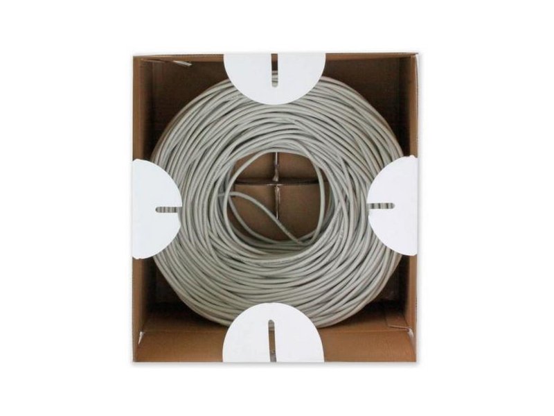TechlyPro UTP Cat6 bulk cable 4*2 stranded CCA 305m box gray