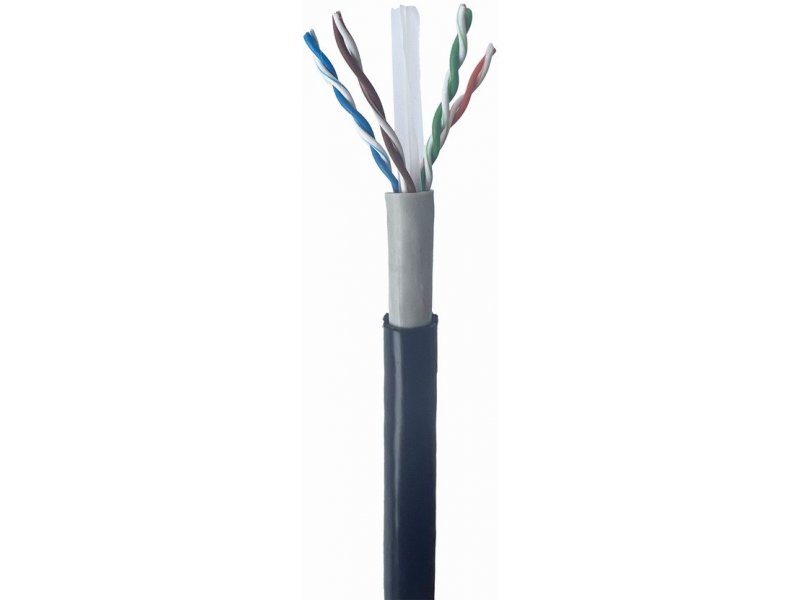 CAT6 UTP LAN outdoor cable solid 305m black