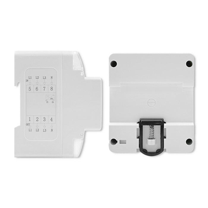 Qoltec DIN rail three phase electronic energy consumption meter, 400V, LCD, 4P