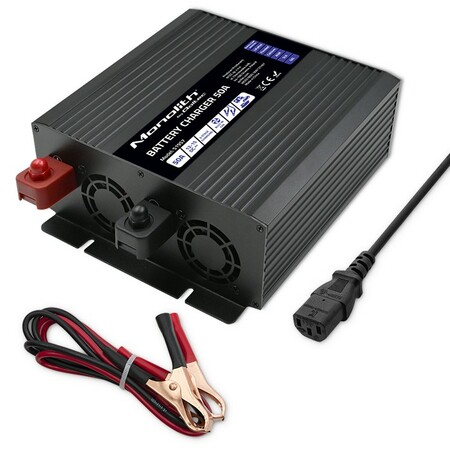 Qoltec Smart Monolith charger for LiFePO4 AGM GEL SLA batteries | 50A | 12V