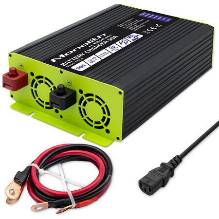 Qoltec Smart Monolith charger for LiFePO4 AGM GEL SLA batteries | 90A | 12V | fast charging