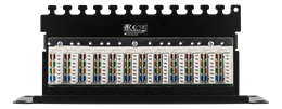 10&quot; patch panel, 12*RJ45, CAT6, UTP, 1U, metal, must