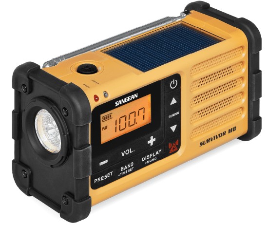 Sangean mitmetoitega AM/FM-RDS raadio, kollane