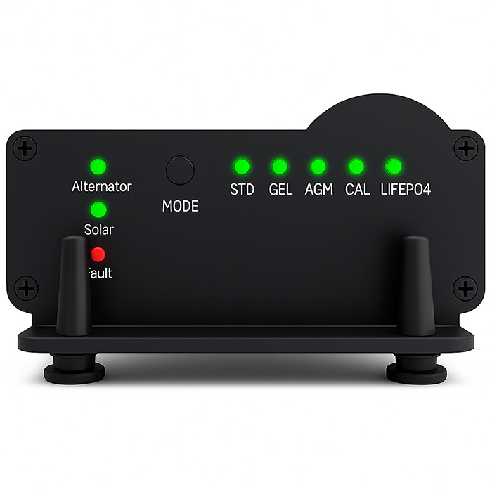 Qoltec automatic DC-DC charger 12V with MPPT regulaator, 25A, LiFePO4 AGM GEL STD