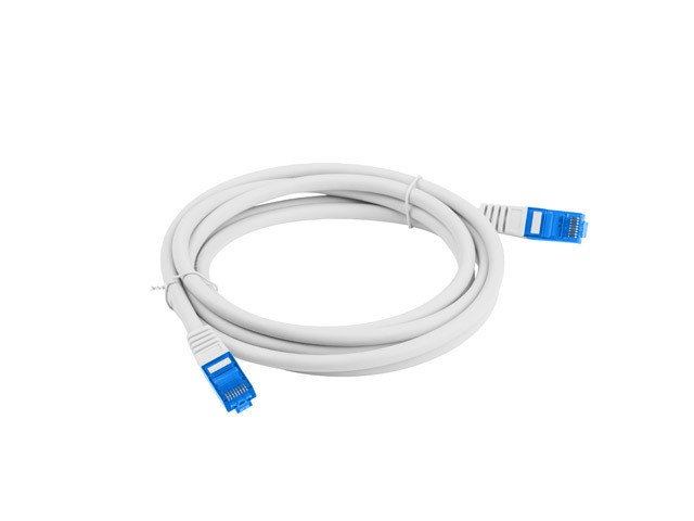 Cat6A Ethernet patch cable S/FTP LSZH CCA 2m, grey, fluke passed
