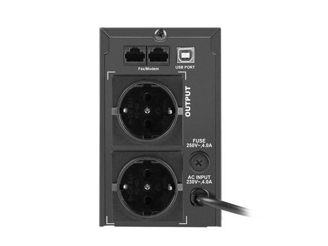 Line-interactive UPS 650VA/390W 2*Type F out, USB