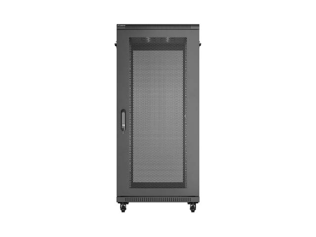 Lanberg rack cabinet 19" free standing 27U 600*1000 flat pack with mesh door black