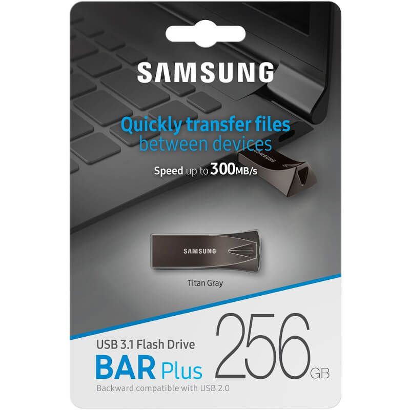Samsung Flash Drive Bar 256GB USB 3.1, speed up to 300MB/s, titaanhall