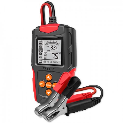 Qoltec LCD digital battery tester 12V 24V 3Ah 200Ah