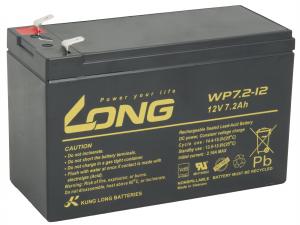 Long 12V 7.2 Ah lead acid battery F2 (WP7.2-12 F2)