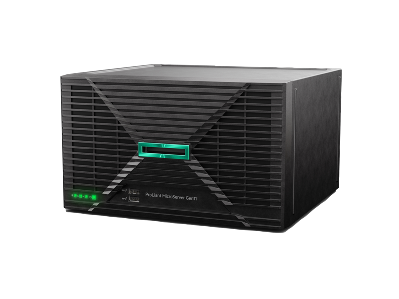 Hewlett-Packard Microserver G11 G7400 3.7/2C, 1*16GB RAM, 4LFF/4SFF-NHP VROC 2*PCIe 4*1G Eth iLo6 180W
