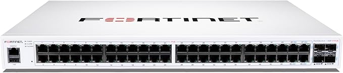 Fortinet FortiSwitch 148F-FPoE L2+ managed switch, 48*GE RJ45 PoE+ ports (740W PoE budget), 4*SFP+, rack-mountable