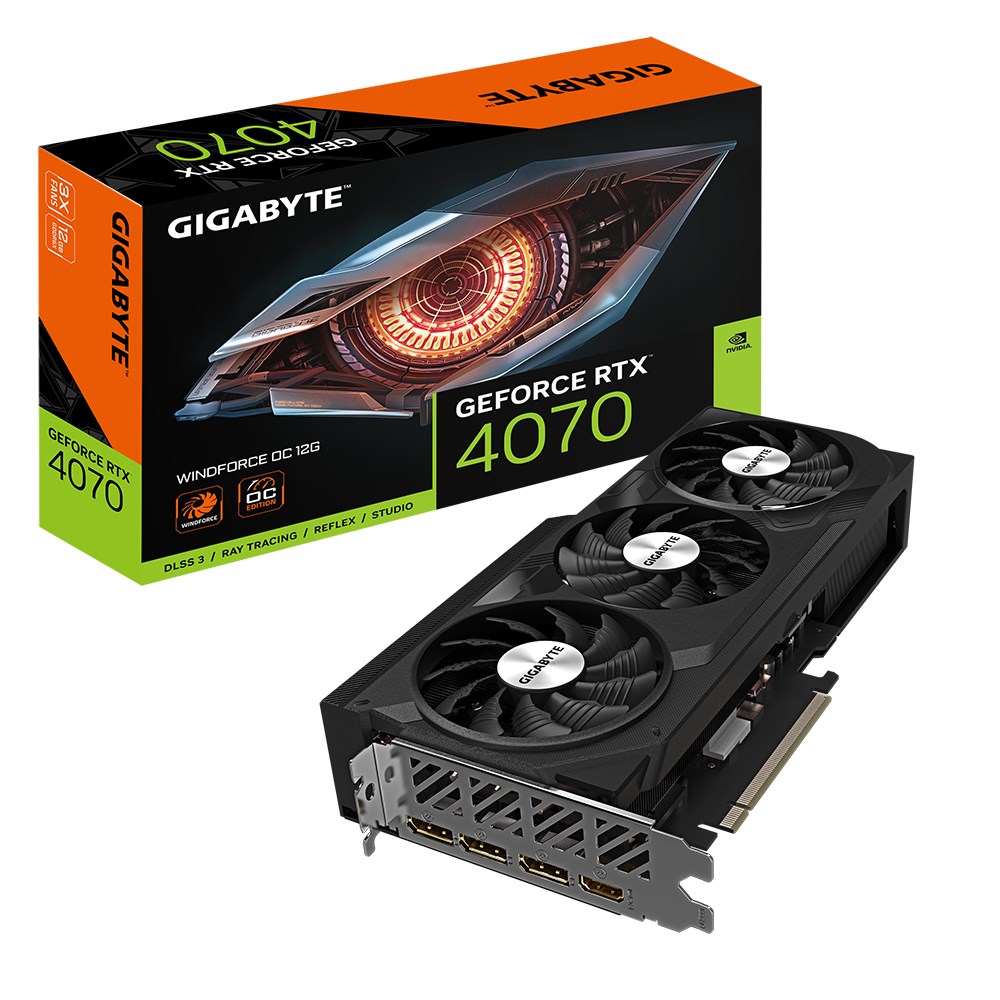 Gigabyte GV-N4070WF3OC-12GD graphics card NVIDIA GeForce RTX 4070 12GB GDDR6X