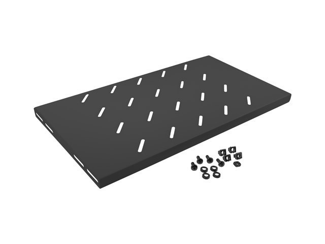 Lanberg fixed shelf 19,1U,450mm, max load capacity up to 20kg (500*280mm), black