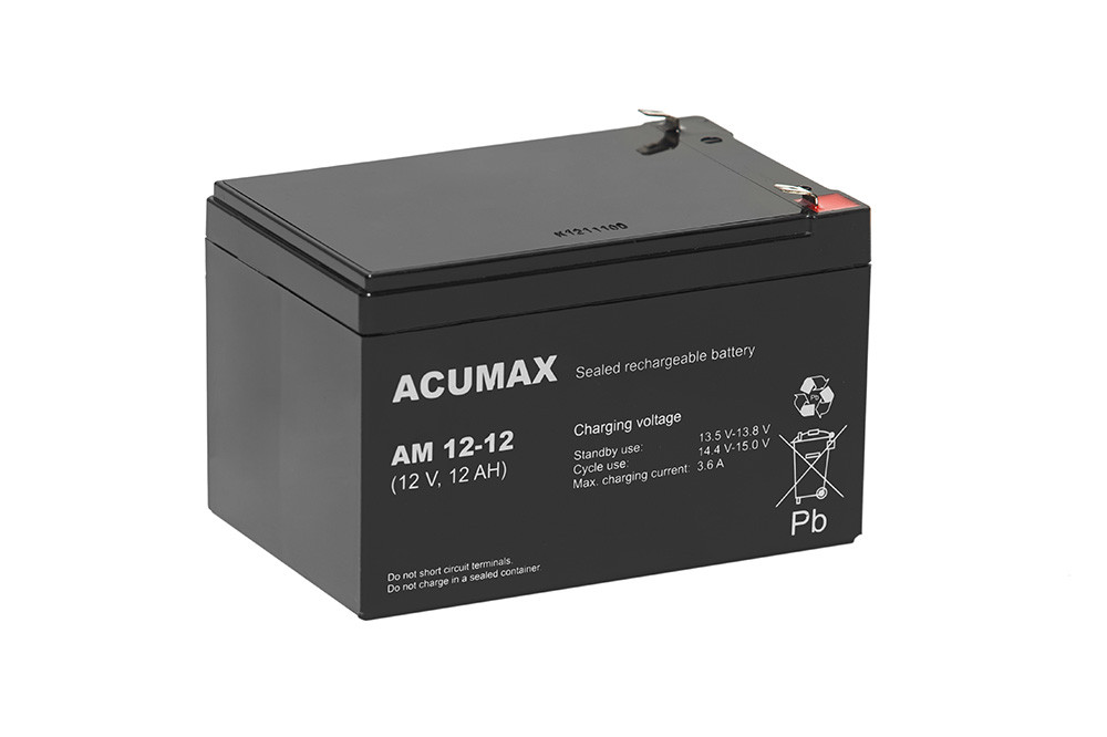 Acumax AM12-12 12V 12Ah F2 battery