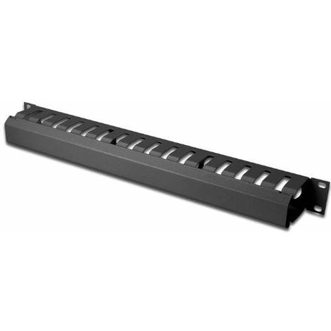 Digitus 19&quot; 1U rack cable management panel, black