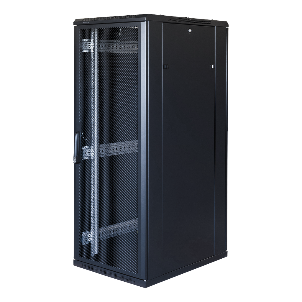 Toten System G 19" cabinet 32U, 600*800, perforated doors, 800kg load, black