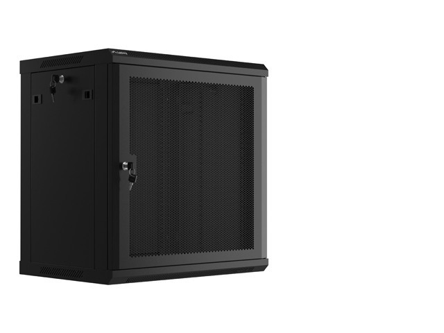 Lanberg 19" wall-mount cabinet 12U/600*450 with perforated door (flat pack), black 