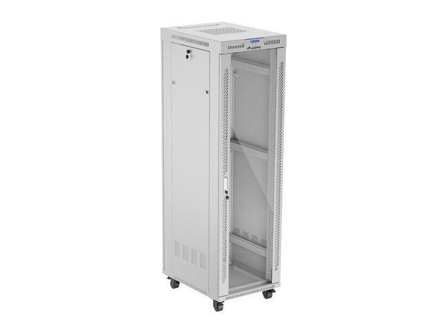 Lanberg 19&quot; v2 free-standing rack cabinet, 42U/600*800 with glass door (flat pack), grey