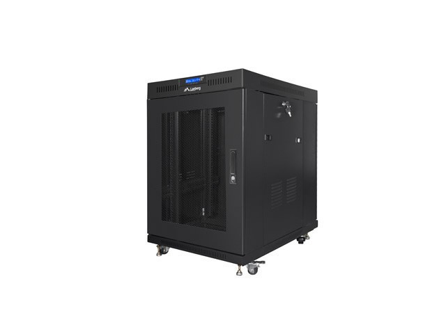 Lanberg 19&quot; v2 free-standing rack cabinet, 15U/800*1000 with mesh door (flat pack), LCD, black