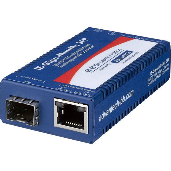 Advantech 10/100/1000Mbps miniature media converter