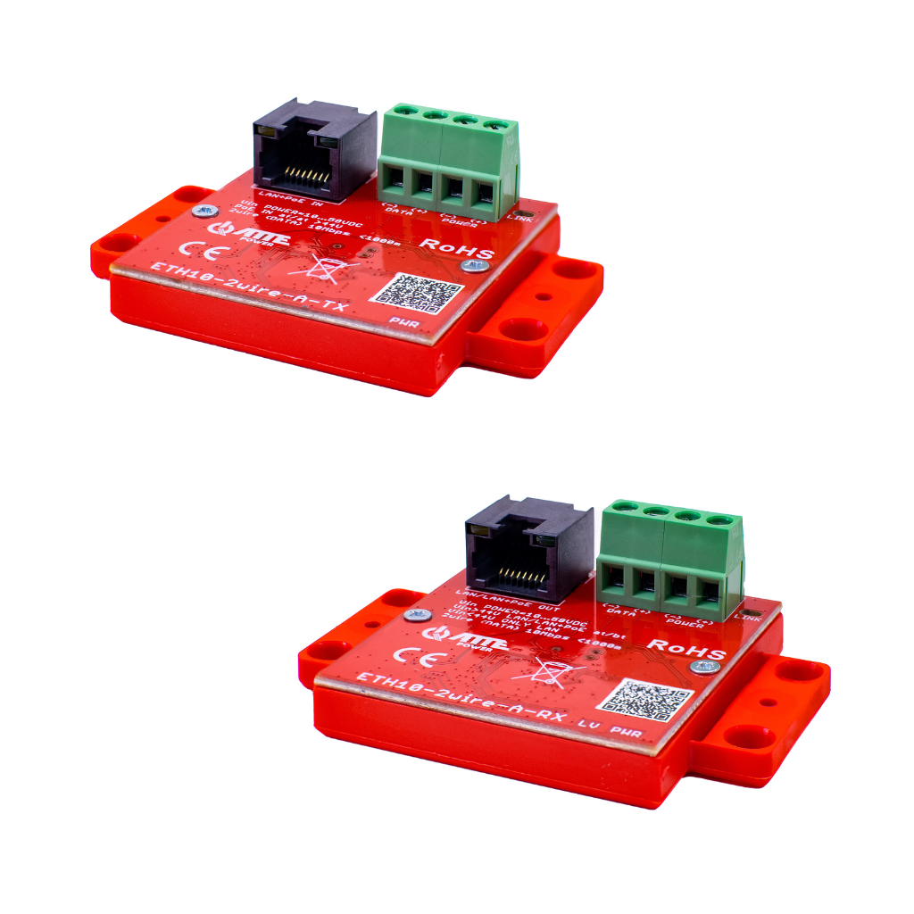 Set for 10Mbps LAN + PoE transmission over 2 wires