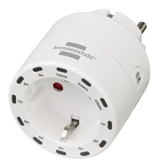 Brennenstuhl countdown timer socket, 12 adjustable levels