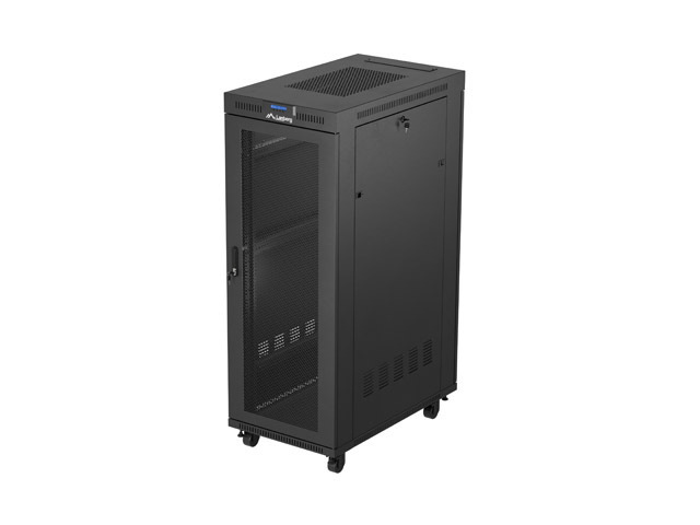Lanberg 19" free-standing rack cabinet, 32U/600*1000 with mesh door (flat pack), LCD, black