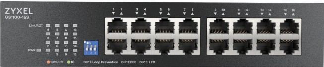 ZyXEL GS1100 16 port Gigabit unmanaged DIP switch