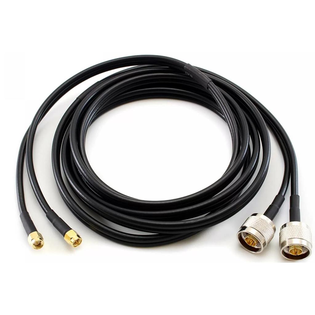 Antennikaabel N male / SMA male 5m twin