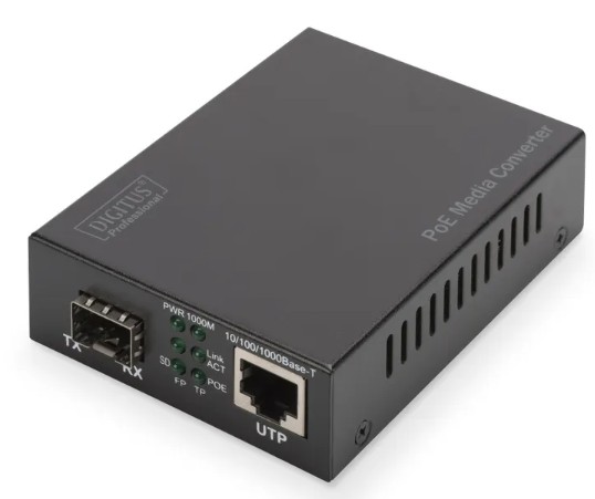 Digitus converter Gigabit PoE media SFP/RJ45