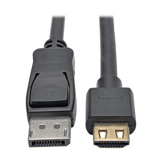 DisplayPort 1.2 to HDMI active adapter cable (M/M), 4K 60Hz, gripping HDMI plug, HDCP 2.2, 6ft. (1.8m)