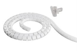 Nailonist kaabliümbris, konks- ja silmuskinnitus, 10m, valge