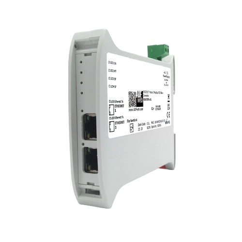 Industrial PROFINET to Modbus TCP converter with DIN rail mount and triple isolation