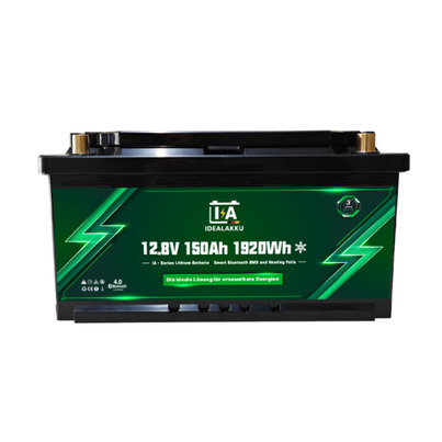 IB seeria LiFePO4 aku 12V, 150Ah, Smart-BMS, Bluetooth &amp; heating