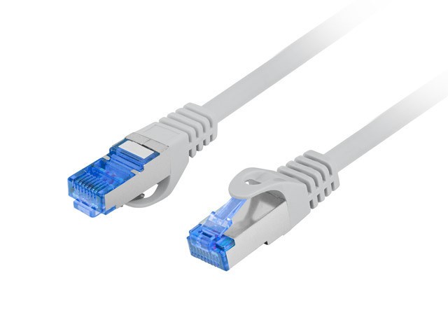 Cat6A Ethernet patch cable S/FTP LSZH CCA 3m, grey, fluke passed